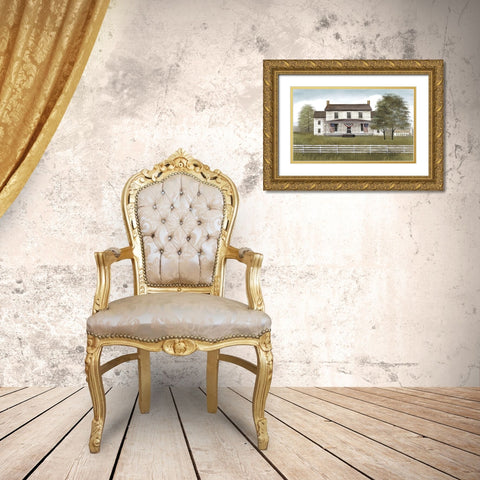 My American Home              Gold Ornate Wood Framed Art Print with Double Matting by Jacobs, Billy