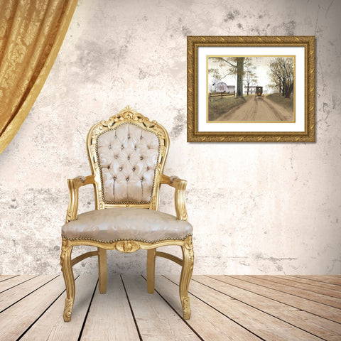 Headin Home Gold Ornate Wood Framed Art Print with Double Matting by Jacobs, Billy