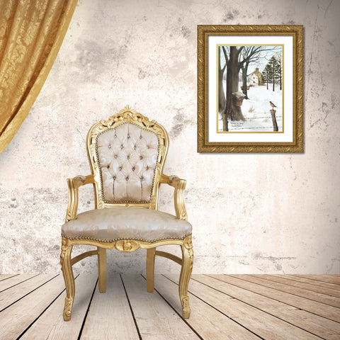 Waiting for Spring Gold Ornate Wood Framed Art Print with Double Matting by Jacobs, Billy