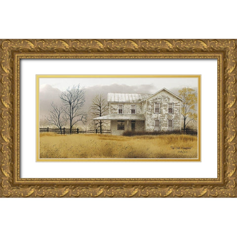 Old Homeplace     Gold Ornate Wood Framed Art Print with Double Matting by Jacobs, Billy