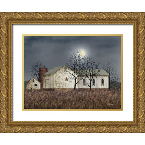 Evening Chores Gold Ornate Wood Framed Art Print with Double Matting by Jacobs, Billy