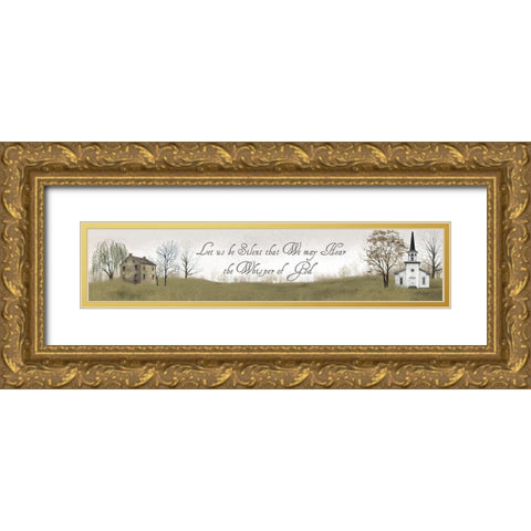 Let Us Be Silent     Gold Ornate Wood Framed Art Print with Double Matting by Jacobs, Billy