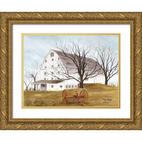 Done Raking Gold Ornate Wood Framed Art Print with Double Matting by Jacobs, Billy