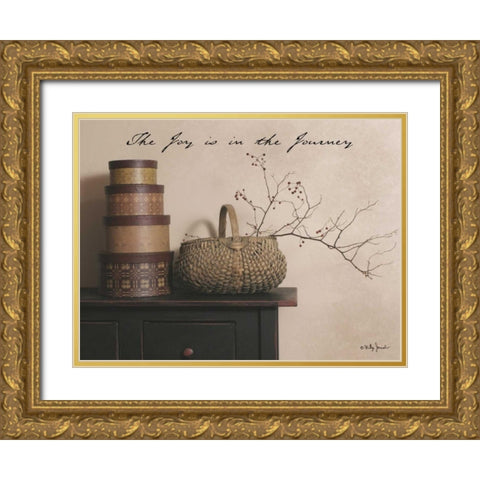 Joy is the Journey  Gold Ornate Wood Framed Art Print with Double Matting by Jacobs, Billy