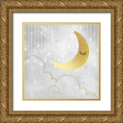 Gold Moon      Gold Ornate Wood Framed Art Print with Double Matting by Bluebird Barn