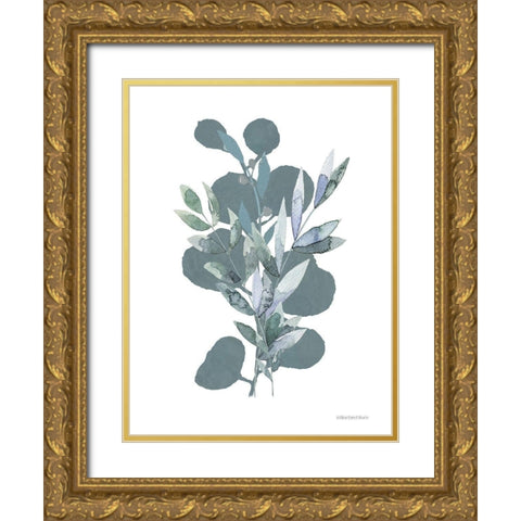 Watercolor Greenery Series     Gold Ornate Wood Framed Art Print with Double Matting by Bluebird Barn