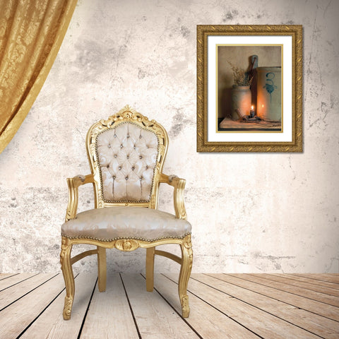 No. 3 Bee Sting Gold Ornate Wood Framed Art Print with Double Matting by Boyer, Susie