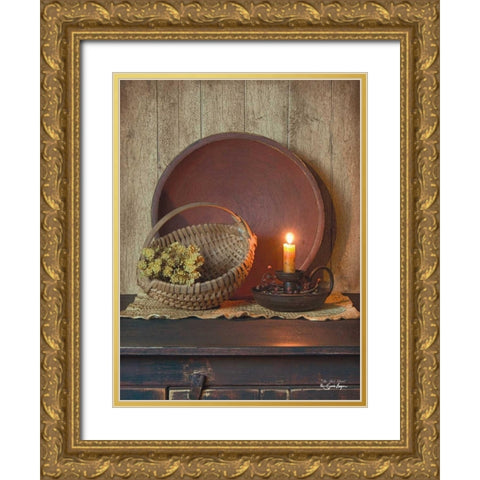 The Red Bowl Gold Ornate Wood Framed Art Print with Double Matting by Boyer, Susie