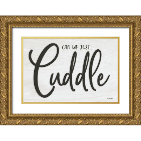 Cuddle Gold Ornate Wood Framed Art Print with Double Matting by Boyer, Susie