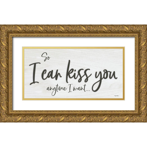 I Can Kiss You Gold Ornate Wood Framed Art Print with Double Matting by Boyer, Susie