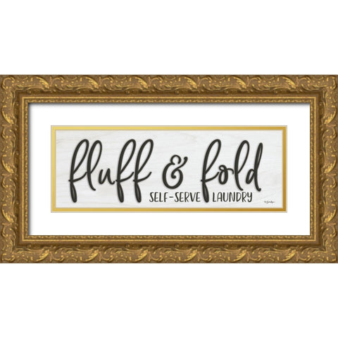 Fluff and Fold Gold Ornate Wood Framed Art Print with Double Matting by Boyer, Susie