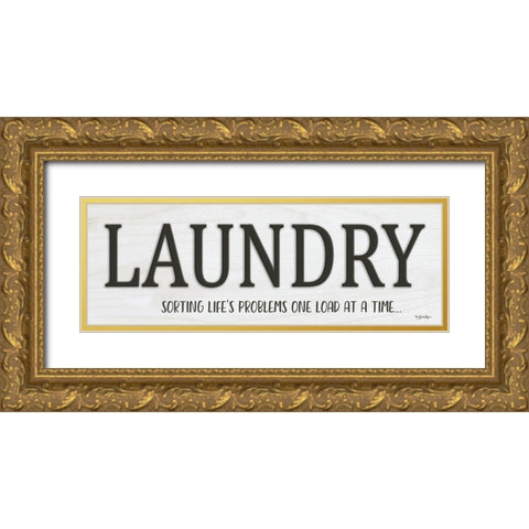 Laundry Gold Ornate Wood Framed Art Print with Double Matting by Boyer, Susie