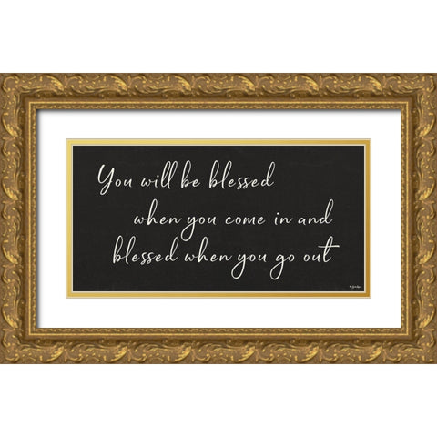 You Will be Blessed Gold Ornate Wood Framed Art Print with Double Matting by Boyer, Susie