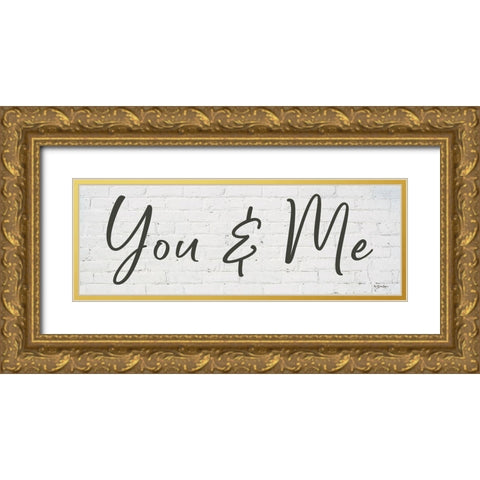 You and Me    Gold Ornate Wood Framed Art Print with Double Matting by Boyer, Susie