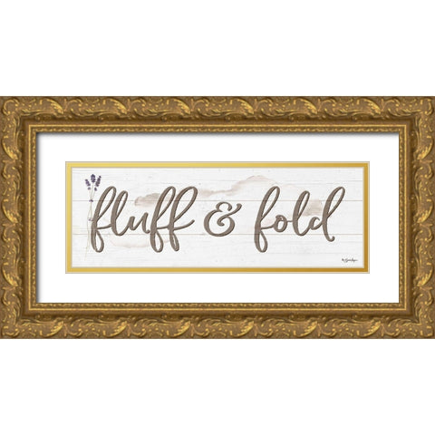 Fluff And Fold Gold Ornate Wood Framed Art Print with Double Matting by Boyer, Susie