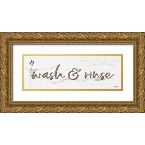Wash And Rinse Gold Ornate Wood Framed Art Print with Double Matting by Boyer, Susie
