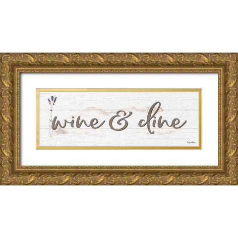 Wine And Dine Gold Ornate Wood Framed Art Print with Double Matting by Boyer, Susie