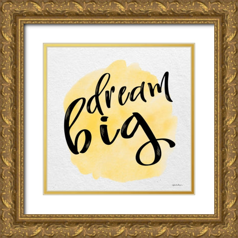 Dream Big Gold Ornate Wood Framed Art Print with Double Matting by Boyer, Susie