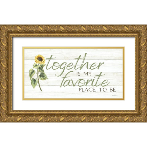 Together is My Favorite Place to Be Gold Ornate Wood Framed Art Print with Double Matting by Boyer, Susie