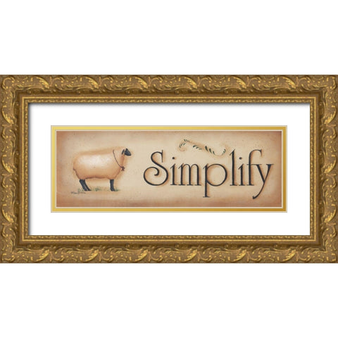 Simplify Gold Ornate Wood Framed Art Print with Double Matting by Britton, Pam