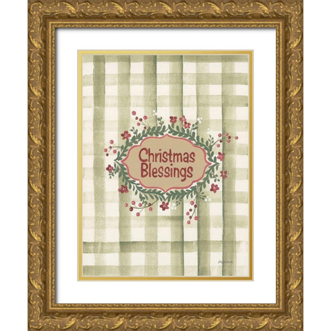 Holiday Home III Gold Ornate Wood Framed Art Print with Double Matting by Britton, Pam
