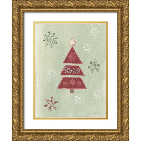 Holiday Cheer III Gold Ornate Wood Framed Art Print with Double Matting by Britton, Pam