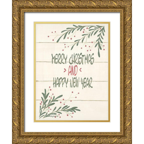 Holiday Fun II Gold Ornate Wood Framed Art Print with Double Matting by Britton, Pam