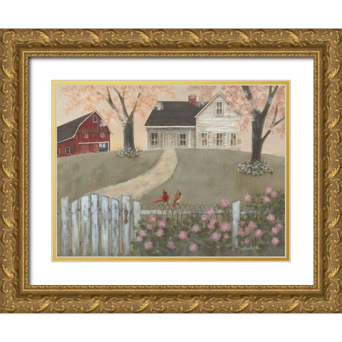 Season of Renewal Gold Ornate Wood Framed Art Print with Double Matting by Britton, Pam