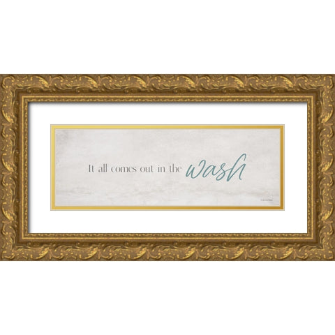 In the Wash Gold Ornate Wood Framed Art Print with Double Matting by Lady Louise Designs