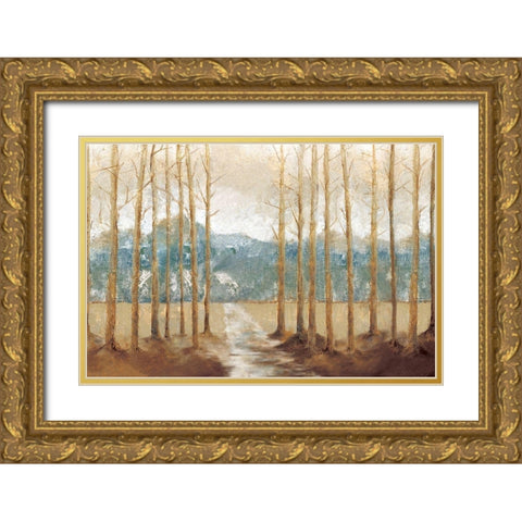 November Day Gold Ornate Wood Framed Art Print with Double Matting by Cloverfield And Co.