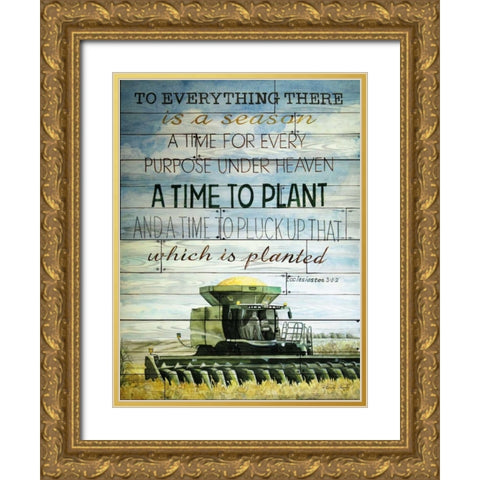 A Time to Plant Gold Ornate Wood Framed Art Print with Double Matting by Jacobs, Cindy