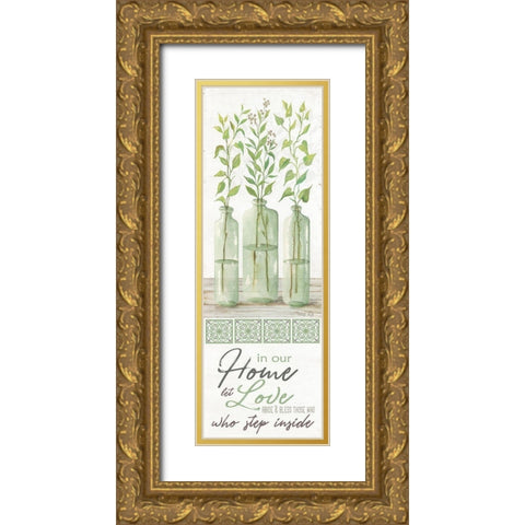 In Our Home Gold Ornate Wood Framed Art Print with Double Matting by Jacobs, Cindy