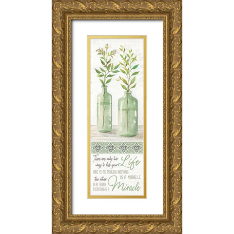 Live Your Life Gold Ornate Wood Framed Art Print with Double Matting by Jacobs, Cindy