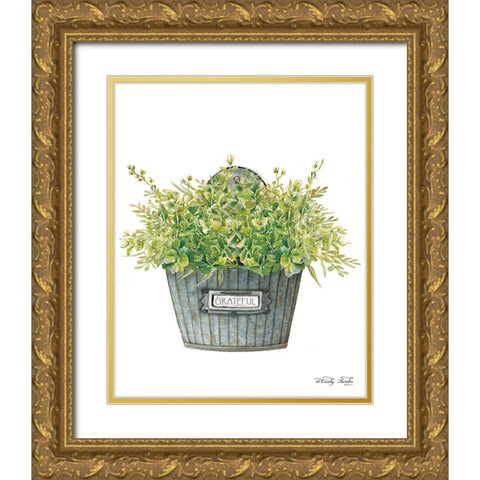 Grateful Wall Box   Gold Ornate Wood Framed Art Print with Double Matting by Jacobs, Cindy