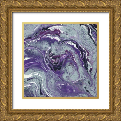 Abstract in Purple I Gold Ornate Wood Framed Art Print with Double Matting by Jacobs, Cindy