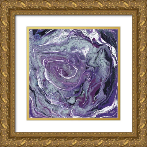 Abstract in Purple II Gold Ornate Wood Framed Art Print with Double Matting by Jacobs, Cindy