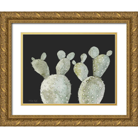 Happy Cactus II Gold Ornate Wood Framed Art Print with Double Matting by Jacobs, Cindy