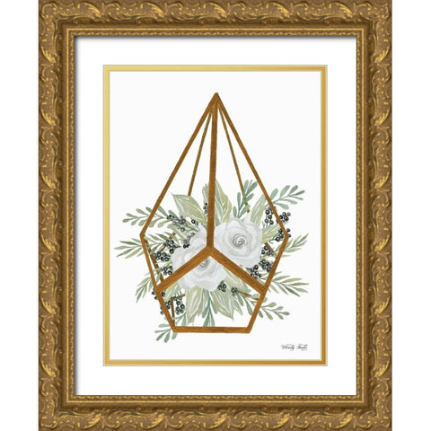 Gold Geometric Diamond      Gold Ornate Wood Framed Art Print with Double Matting by Jacobs, Cindy