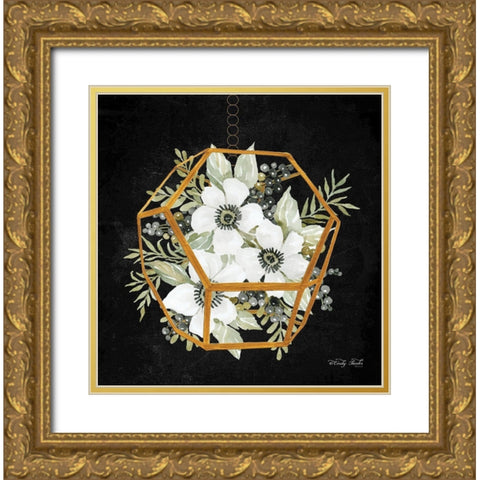 Gold Geometric Hexagon     Gold Ornate Wood Framed Art Print with Double Matting by Jacobs, Cindy