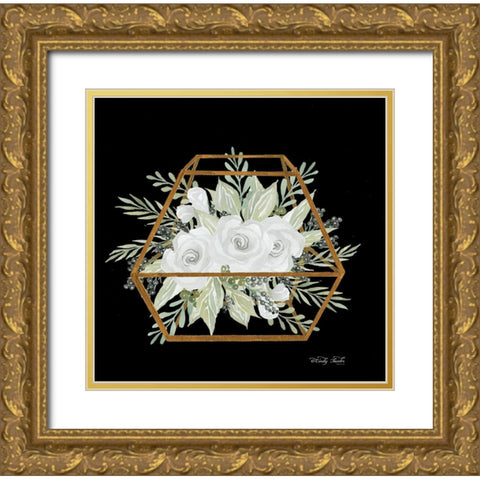 Gold Geometric Polygon Gold Ornate Wood Framed Art Print with Double Matting by Jacobs, Cindy