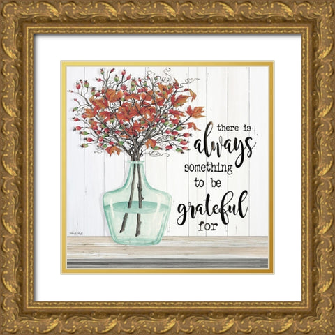 Fall - There is Always Something Gold Ornate Wood Framed Art Print with Double Matting by Jacobs, Cindy