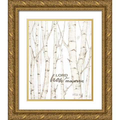 Lord How Majestic     Gold Ornate Wood Framed Art Print with Double Matting by Jacobs, Cindy
