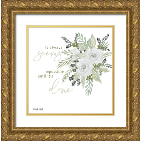 Its Done Gold Ornate Wood Framed Art Print with Double Matting by Jacobs, Cindy