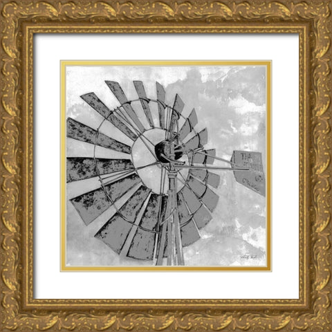 Windmill    Gold Ornate Wood Framed Art Print with Double Matting by Jacobs, Cindy