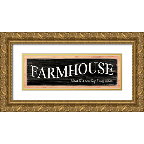 Farmhouse - My Home Sweet Home Gold Ornate Wood Framed Art Print with Double Matting by Jacobs, Cindy