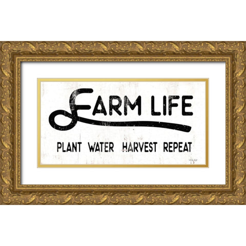 Farm Life Gold Ornate Wood Framed Art Print with Double Matting by Jacobs, Cindy