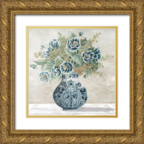 Feeling Blue I Gold Ornate Wood Framed Art Print with Double Matting by Jacobs, Cindy