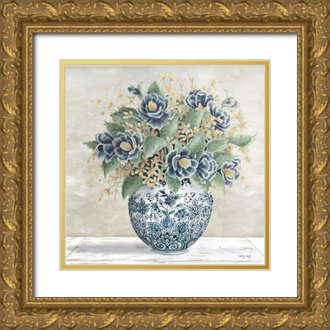 Feeling Blue II Gold Ornate Wood Framed Art Print with Double Matting by Jacobs, Cindy