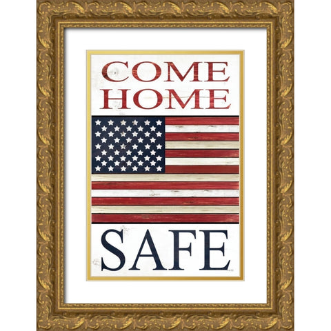 Come Home Safe   Gold Ornate Wood Framed Art Print with Double Matting by Jacobs, Cindy