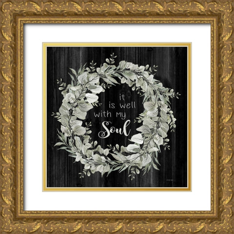 It Is Well With My Soul     Gold Ornate Wood Framed Art Print with Double Matting by Jacobs, Cindy